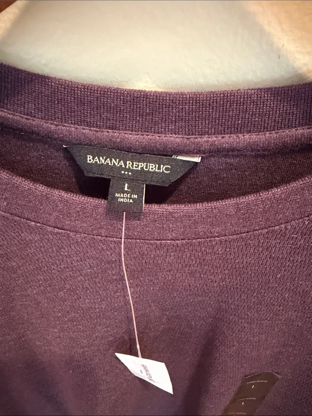 Banana Republic Men's Crewneck Sweater in Deep Purple (eggplant)